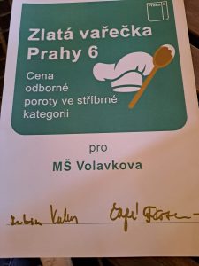 2. místo v soutěži Zlatá vařečka 2023